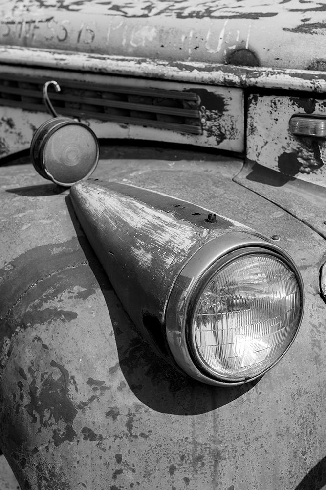 USA-Colorado Rusty old vintage truck Headlight detail